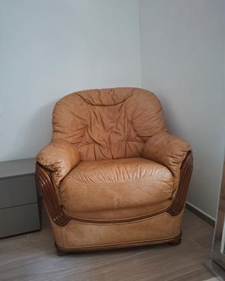 Poltrona in pelle vintage