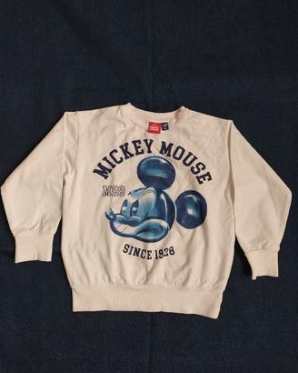 Felpa bimbo/a Mickey Mouse Disney mis.5/6 cotone
