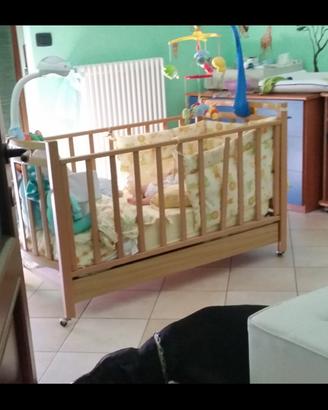 Lettino legno con Materasso