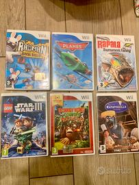 Lotto giochi WII con Donkey, Planes, Lego, Rayman