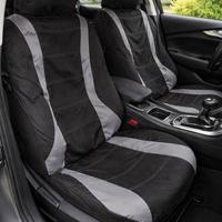 set 9 pezzi coprisedili macchina grigio e nero 