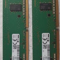 RAM DDR4 Samsung 4GB + 4GB (Totale 8GB)
