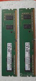 RAM DDR4 Samsung 4GB + 4GB (Totale 8GB)
