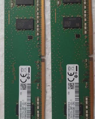 RAM DDR4 Samsung 4GB + 4GB (Totale 8GB)