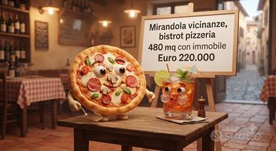 Bar pizzeria con struttura compresa