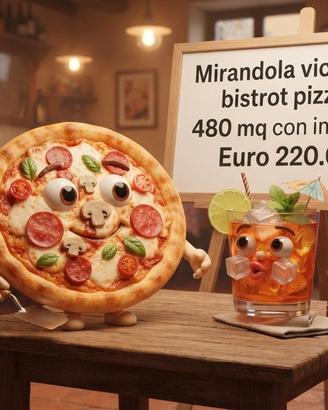 Bar pizzeria con struttura compresa