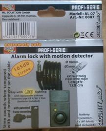 Lucchetto con allarme per bici