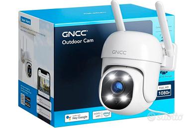 Telecamera Wi-Fi Esterno 1080P, 360° PTZ, IP65, GK