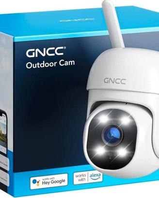 Telecamera Wi-Fi Esterno 1080P, 360° PTZ, IP65, GK