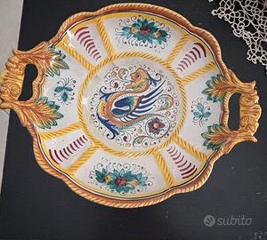 Vassoio centrotavola Deruta stile raffaellesco