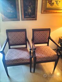 Coppia di Poltrone in Stile Impero 