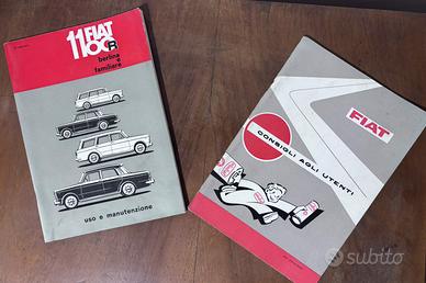 Manuale uso e manutenzione Fiat 1100R originale