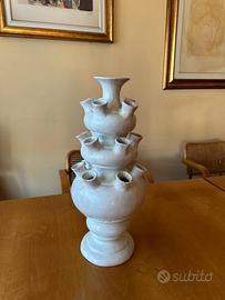 Vaso vintage in ceramica porta fiori anni 60