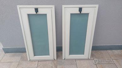 Finestre in alluminio con vetro satinato