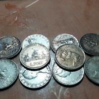 10 PREZZI 500 LIRE ARGENTO CARAVELLE   E UNITA'