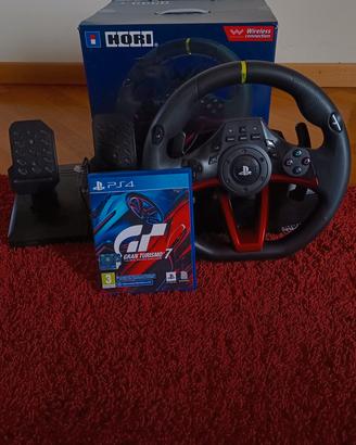 Volante wireless HORY  per PS4 + gran turismo 7 