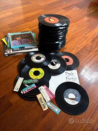 Lotto di 117 Vinili 45 giri + musicassette