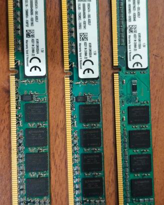 Lotto RAM DDR3 12 GB Kingston (3x4GB) per PC 

