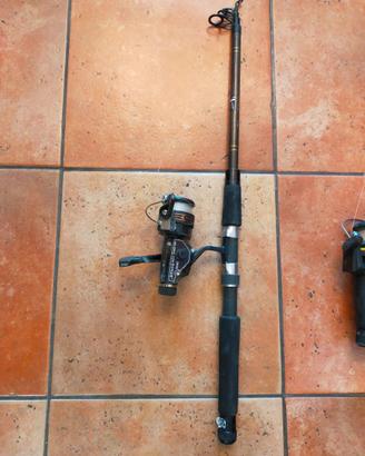 canna da pesca  con mulinello