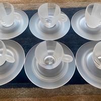 Illy tazzine Matteo Thun cristallo sabbiato/trasp