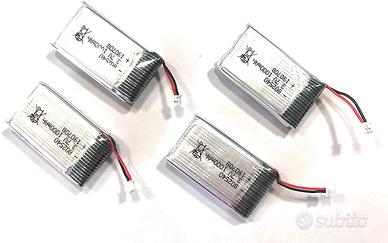Set 4 Batterie LiPo 3.7V 1000mAh 802540 Protette