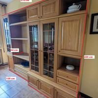 Parete Attrezzata Soggiorno 270cm – Legno Massicci