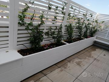 Fioriere bianche complete