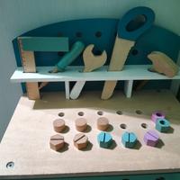 banchetto in legno da lavoro bimbi