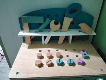 banchetto in legno da lavoro bimbi