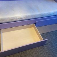 Letto con cassetti e materasso singolo