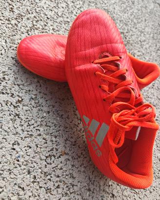 scarpe calcio Adidas bambino/a 35 arancio fluo 