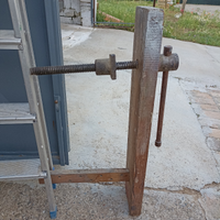 Antica morsa da banco da falegname fine '800