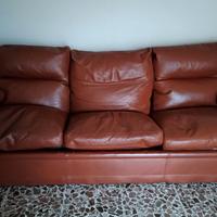 Divano letto vintage pelle 3 posti Valdichienti