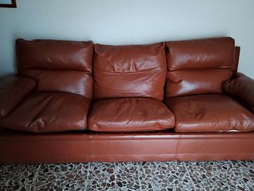 Divano letto vintage pelle 3 posti Valdichienti