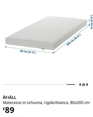 ÅFJÄLL Ikea Materasso in schiuma, rigido