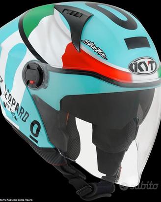 KYT Casco Jet D-CITY - Leopard - Tricolore