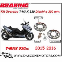 Kit dischi Maggiorati e pastiglie Braking Tmax 530