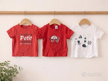 Set 3 magliette bimbo 12 mesi
