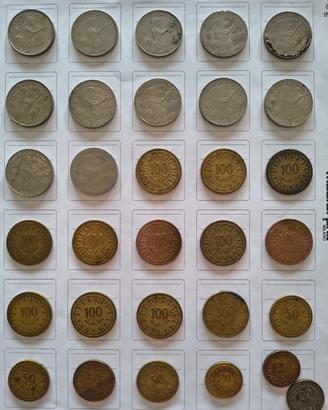 Collezione 31 monete Tunisia (Dinar e millimes).