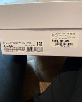 D.a.t.e. Scarpe bianche e rosa laccato