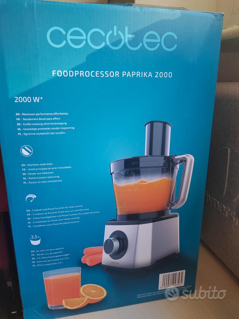 Robot Da Cucina Paprika 1300 Full - 2000W, Acciaio, 3 Lame, Ciotola 3.5L - Foto 10