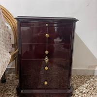 2 comodini borgogna