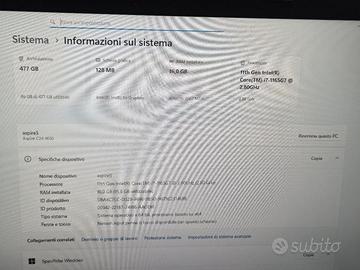 Notebook Acer Aspire 5 i7 11th 512sd 16gb