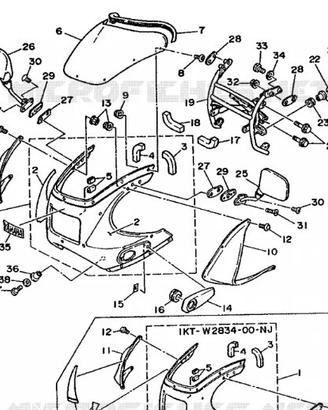 Specchio Dx Yamaha GTS A 1000 4BH262900000