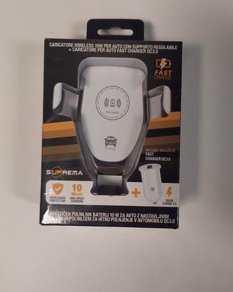 Caricatore wireless 10w per auto