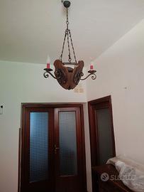 lampadario ferro battuto
