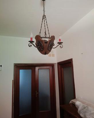 lampadario ferro battuto