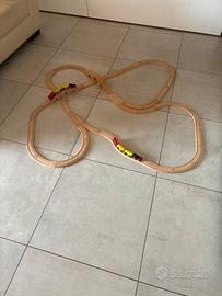 Pista del tenino in legno con ponti🪵🚂