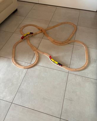 Pista del tenino in legno con ponti🪵🚂
