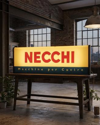 Insegna luminosa NECCHI vintage